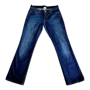 Lucky Brand Dungarees by Gene Montesano Midrise Flare Regular Length Size 28